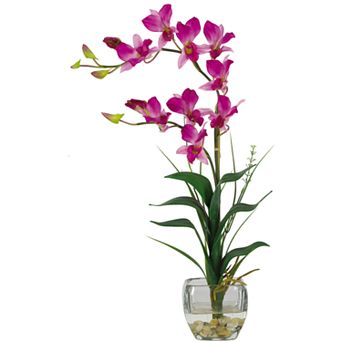 nearly natural Silk Dendrobium Floral Arrangement