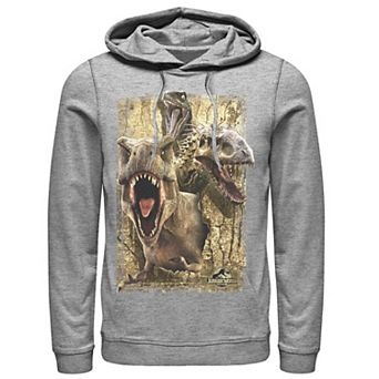 Men's Jurassic World T-Rex Indominus Rex & Raptor Hoodie