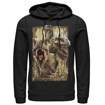 Men's Jurassic World T-Rex Indominus Rex & Raptor Hoodie
