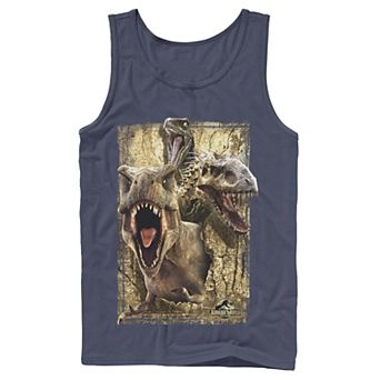 Men's Jurassic World T-Rex Indominus Rex & Raptor Tank Top