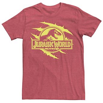 Men's Jurassic World Neon T-Rex Fossil Logo Tee