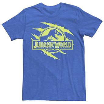 Men's Jurassic World Neon T-Rex Fossil Logo Tee
