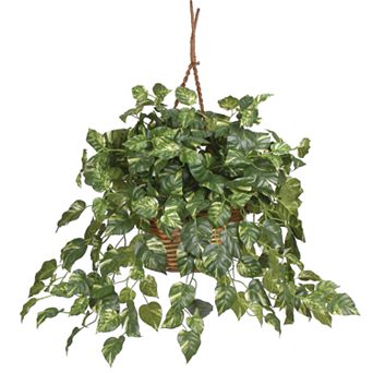 nearly natural Hanging Silk Pothos Plant