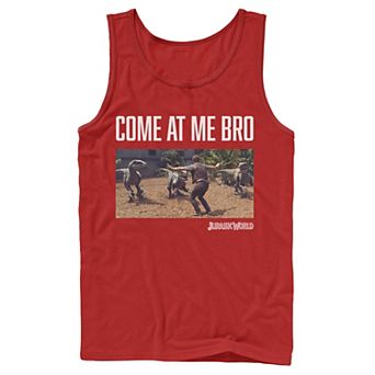 Men's Jurassic World Come At Me Bro Movie Still Graphic Tank Top
