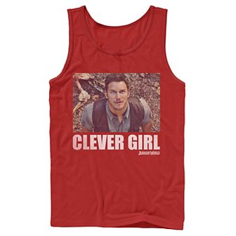 Men's Jurassic World Clever Girl Owen Movie Still Graphic Tank Top