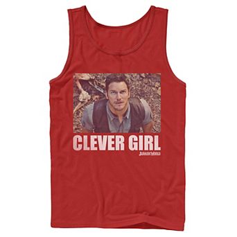 Men's Jurassic World Clever Girl Owen Movie Still Graphic Tank Top