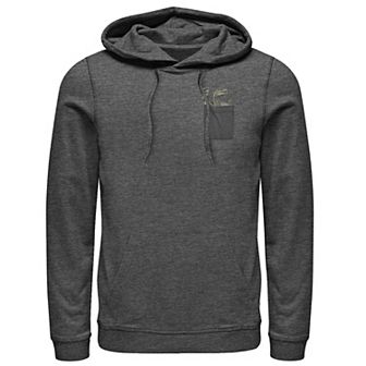 Men's Jurassic World Pocket Raptors Paint Splatter Graphic Pullover Hoodie