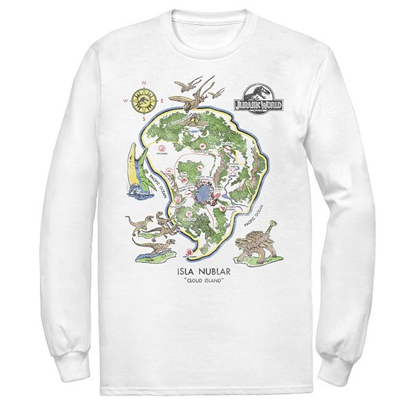 Men's Jurassic World Isla Nublar Map Tee