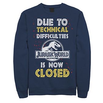 Men's Jurassic World The Park Is Closed Sign Sweathsirt
