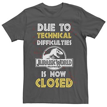 Men's Jurassic World The Park Is Closed Sign Tee