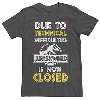 Men's Jurassic World The Park Is Closed Sign Tee