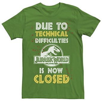 Men's Jurassic World The Park Is Closed Sign Tee
