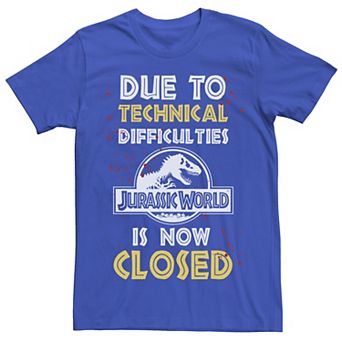 Men's Jurassic World The Park Is Closed Sign Tee