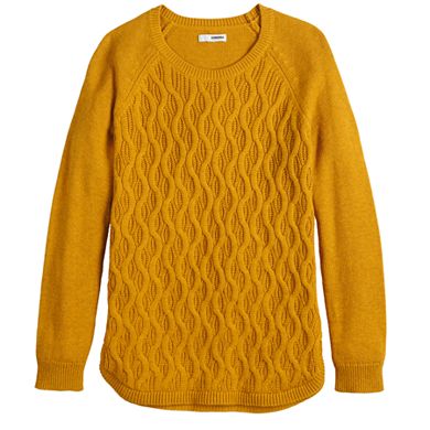 Women's Sonoma Goods For Life® Wave-Stitch Crewneck Sweater