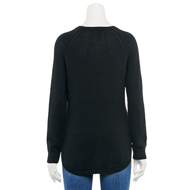 Women's Sonoma Goods For Life® Wave-Stitch Crewneck Sweater