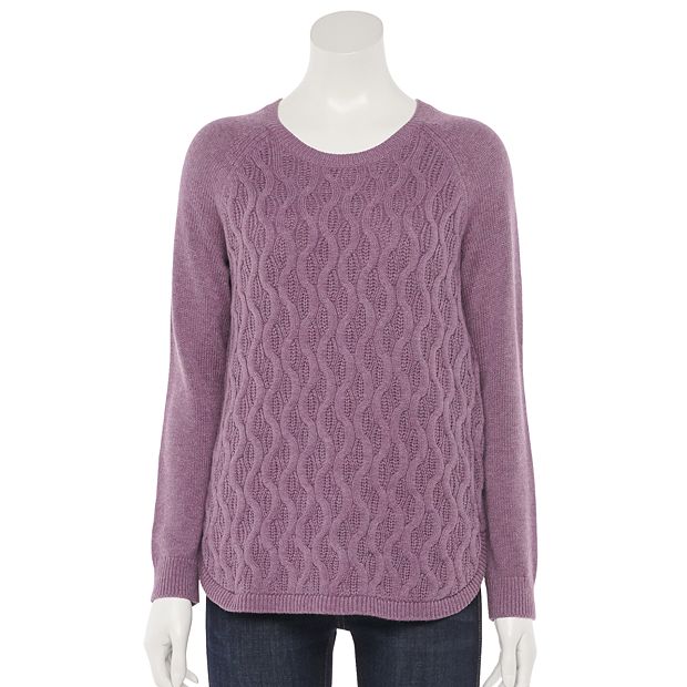 Women's Sonoma Goods For Life® All Over Stitch Crewneck Sweater