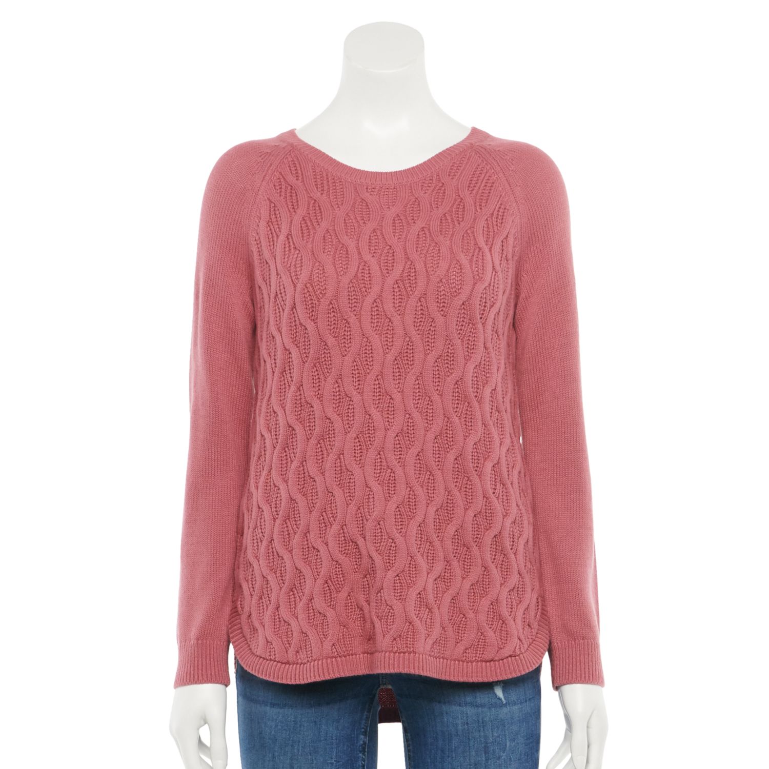 kohls pink sweater