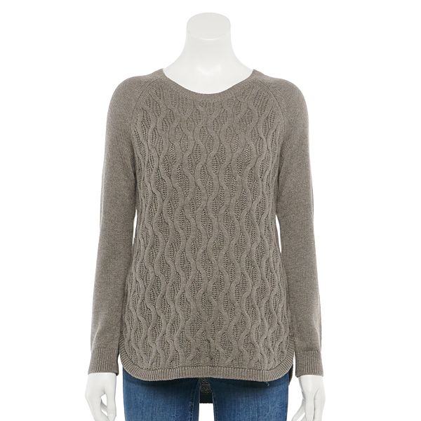 Women's Sonoma Goods For Life® Wave-Stitch Crewneck Sweater