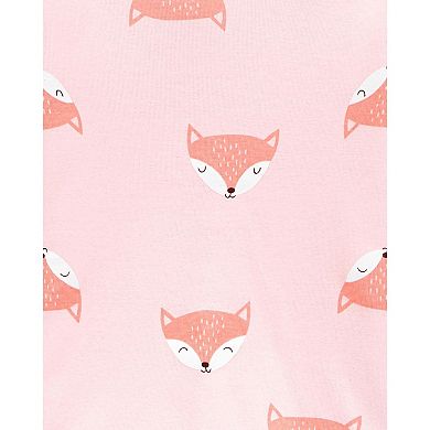 Baby Girl Carter's 4 Piece Fox & Floral Pajama Set