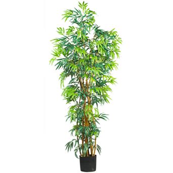 nearly natural 6-ft. Silk Fancy Bamboo Tree