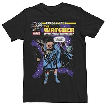 Men's Marvel What If The Watcher Comic Cover Graphic Tee