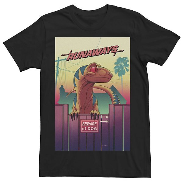 Men's Marvel Runaways Raptor Comic Cover Graphic Tee