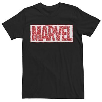 Men's Marvel Text Scribble Logo Graphic Tee