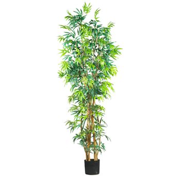 nearly natural 7-ft. Silk Fancy Bamboo Tree