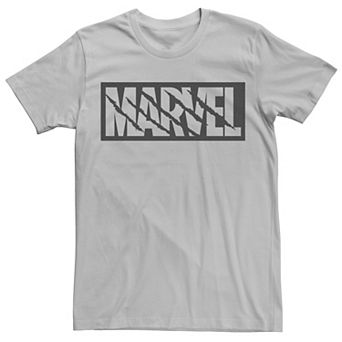 Men's Marvel Black Panther Claw Marks Flat Black Logo Graphic Tee