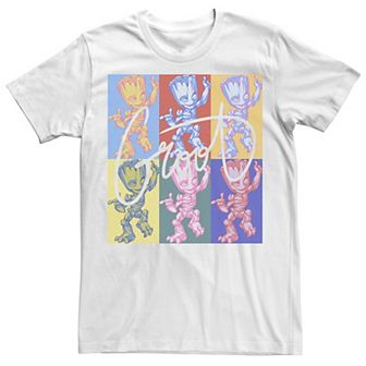 Men's Marvel Guardians Of The Galaxy Groot Pop Art Panels Graphic Tee