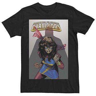 Men's Marvel Comixology Champions Ms. Marvel Comic Book Cover Graphic Tee