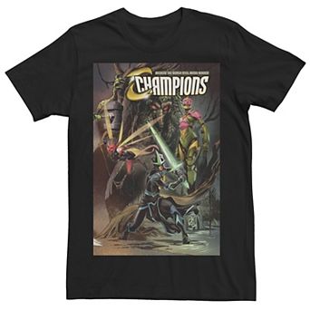 Men's Marvel Champions Issue 26 Comic Cover Graphic Tee