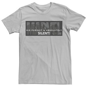 Men's Marvel Black Panther His Pursuit Is Absolutely Silent Logo Graphic Tee