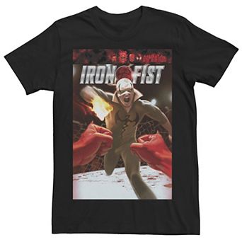 Men's Marvel Iron Fist Punch Comic Cover Tee