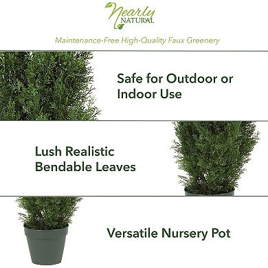 nearly natural Silk Cedar Pine Tree