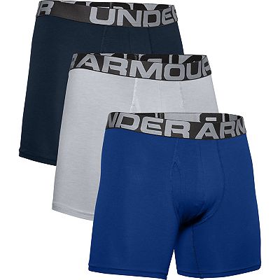 Men s Under Armour 3 pack Charged Cotton Stretch 6 inch Boxerjock Boxer Briefs