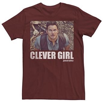 Men's Jurassic World Clever Girl Owen Movie Still Graphic Tee
