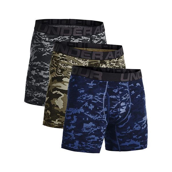 Men's Under Armour 3-pack Charged Cotton® Novelty 6-inch Boxerjock ...