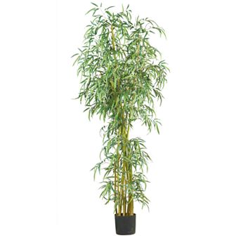 nearly natural 7-ft. Silk Fancy Slim Bamboo Tree