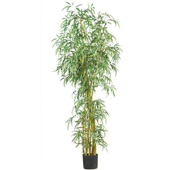 nearly natural 7-ft. Silk Fancy Slim Bamboo Tree