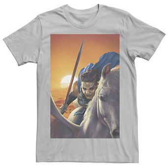 Men's Marvel Avengers Valkyrie Sunset Ride Painting Graphic Tee