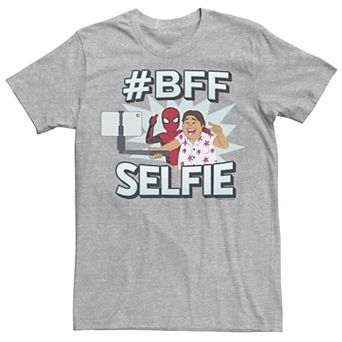 Men's Marvel Spider-Man Far From Home #BFF Selfie Group Shot Graphic Tee