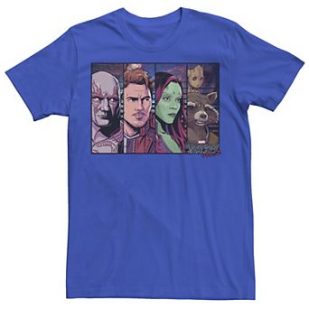 Men's Marvel Guardians Vol.2 Star-Lord Drax Gamora Groot Graphic Tee