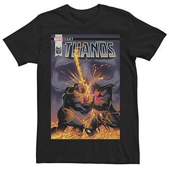 Men's Marvel Thanos Battle Comic Cover Graphic Tee