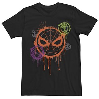 Men's Marvel Into The Spider-Verse Paint Splatter Halloween Graphic Tee