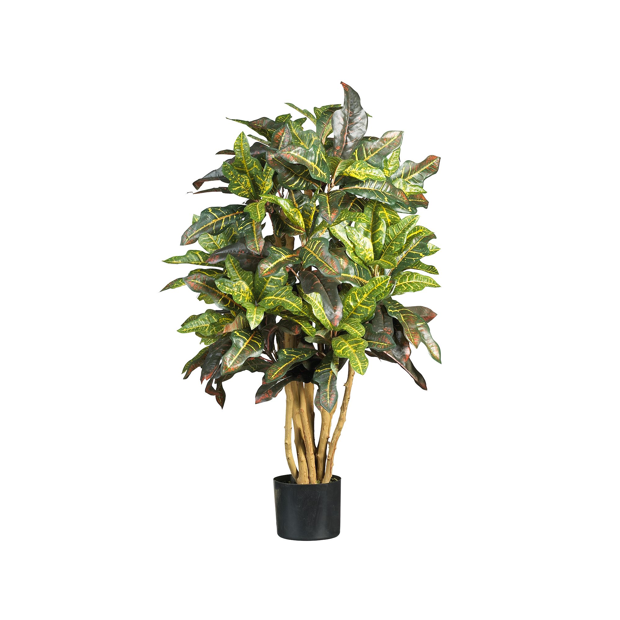 nearly natural 3-ft. Silk Croton Tree, Multicolor