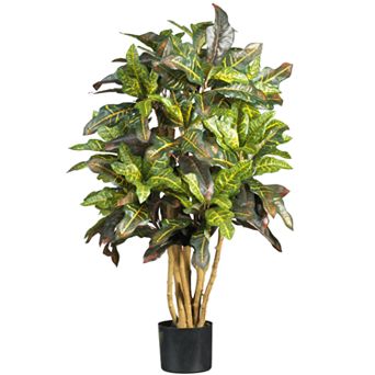 nearly natural 3-ft. Silk Croton Tree