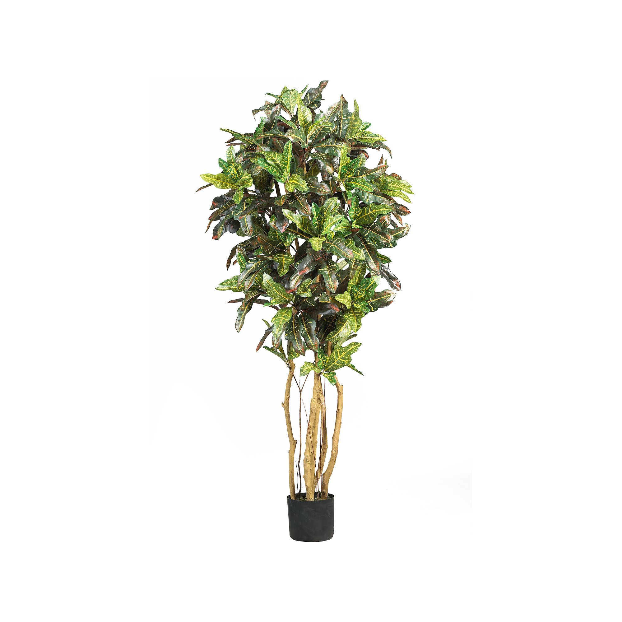nearly natural 5-ft. Silk Croton Tree, Multicolor