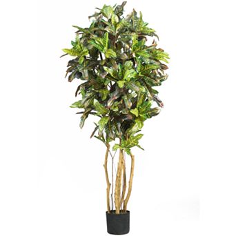 nearly natural 5-ft. Silk Croton Tree