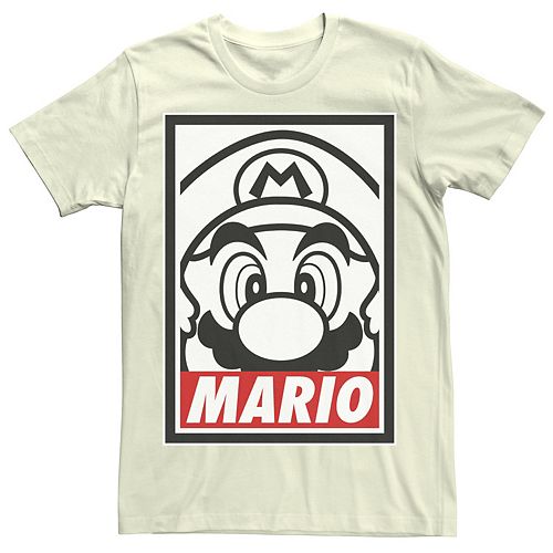 Men's Nintendo Super Mario Streetwear Sticker Graphic Tee